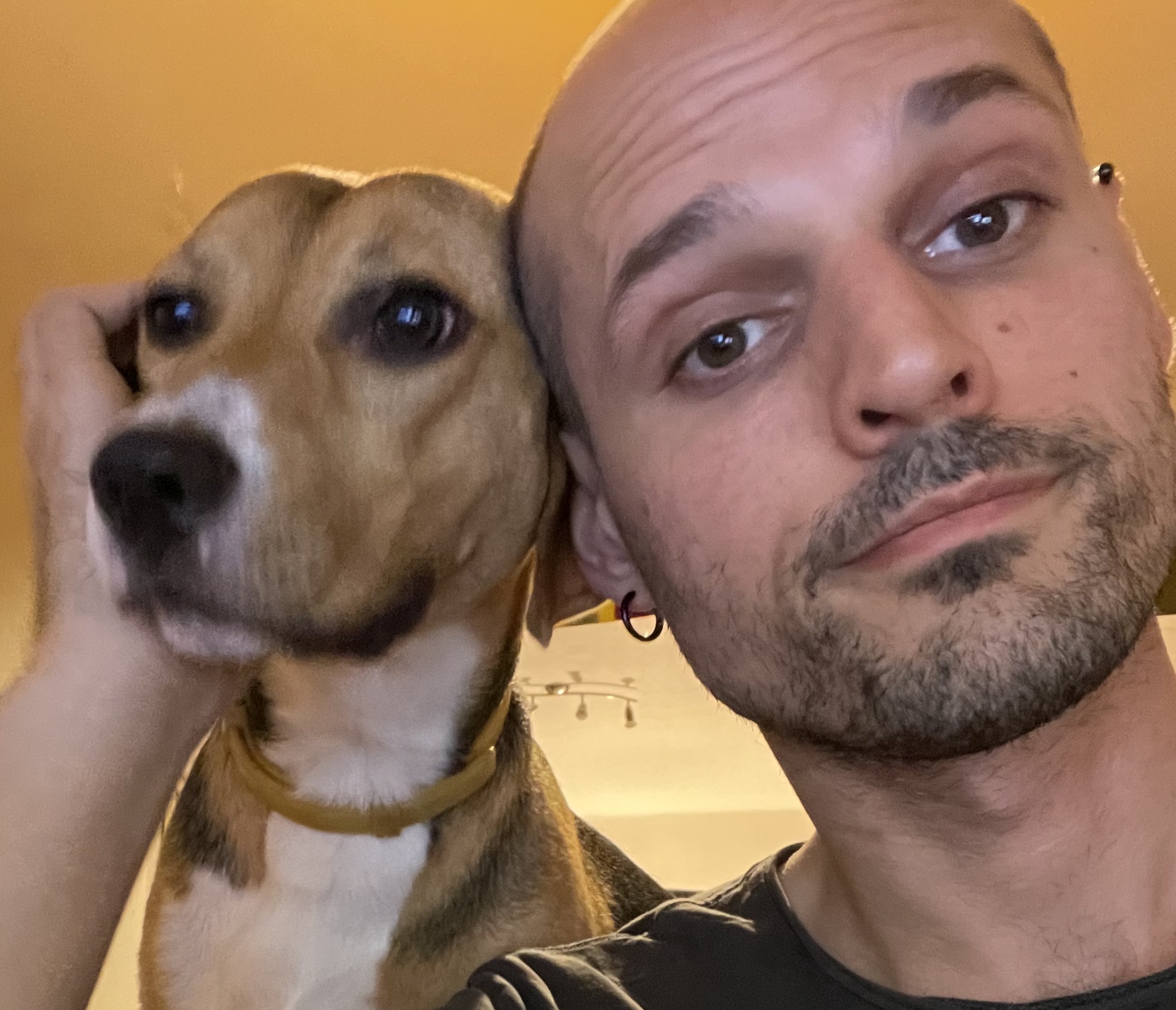 Jacob Maze and dog
